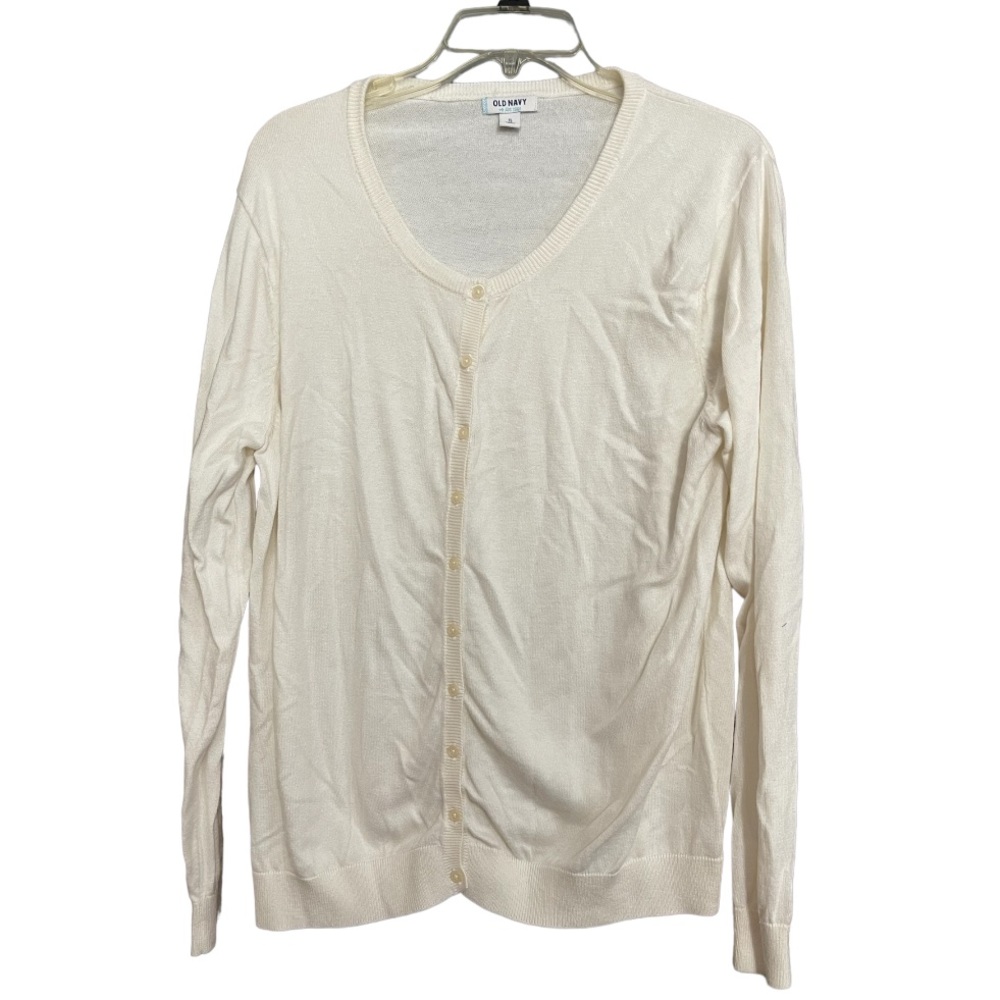 Old Navy, Womens white cardigan, size XL